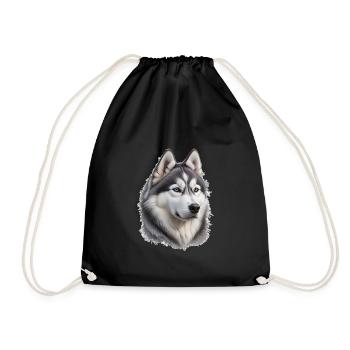 Husky - Drawstring Bag - black - Front