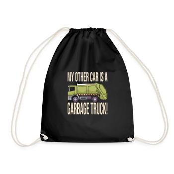 Garçon d’anniversaire de camion à ordures - Sac de sport léger - noir - Devant