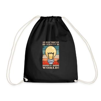 Electrician - Drawstring Bag - black - Front