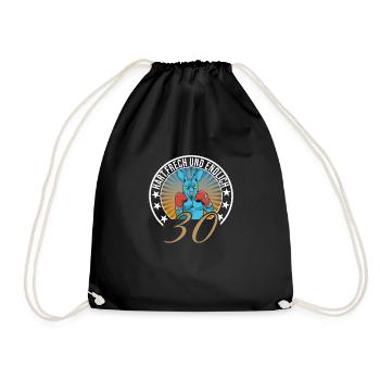 30. Geburtstag - Turnbeutel - Schwarz - Vorne