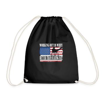 Circuit training - Drawstring Bag - black - Front