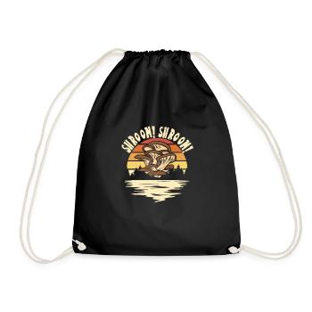 Mushroom picking - Drawstring Bag - black - Front
