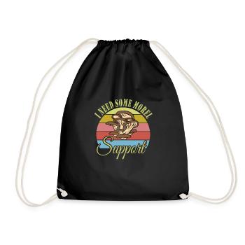 Mushroom picking - Drawstring Bag - black - Front