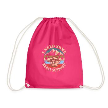 Mushroom picking - Drawstring Bag - fuchsia - Front