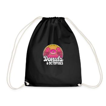 Octopus - Drawstring Bag - black - Front