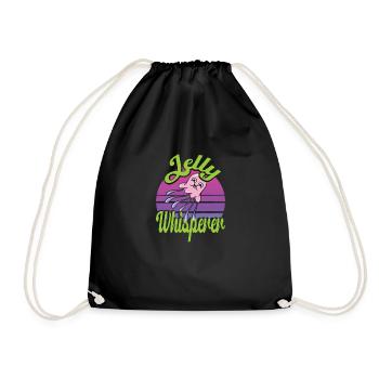 Jelly Whisperer - Drawstring Bag - black - Front