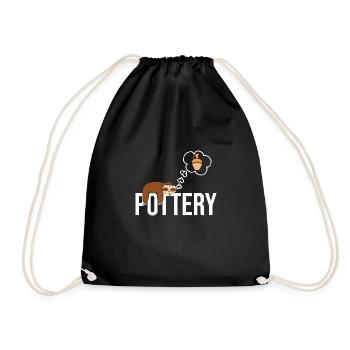 Make pottery - Drawstring Bag - black - Front