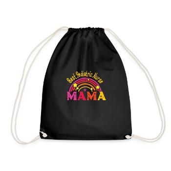 Children's nurse - Drawstring Bag - black - Front