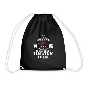 Children's nurse - Drawstring Bag - black - Front