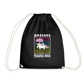 Children's nurse - Drawstring Bag - black - Front
