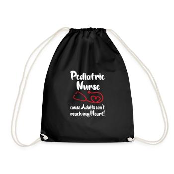 Infirmière pour enfants - Sac de sport léger - noir - Devant