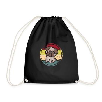 Bulldogge - Turnbeutel - Schwarz - Vorne
