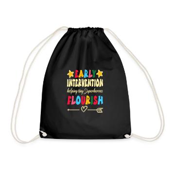 École maternelle - Sac de sport léger - noir - Devant