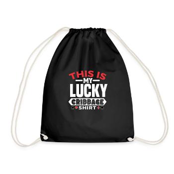 Cribbage - Drawstring Bag - black - Front