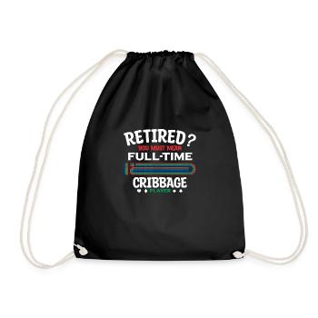 Cribbage - Drawstring Bag - black - Front