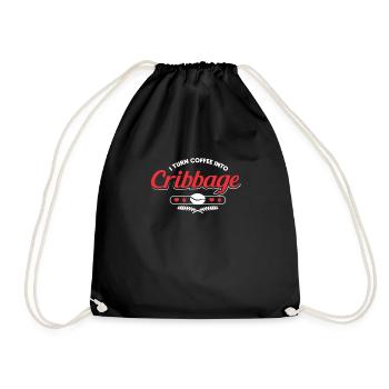 Cribbage - Drawstring Bag - black - Front