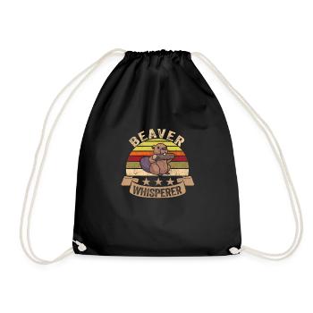 Beaver Nutria - Drawstring Bag - black - Front