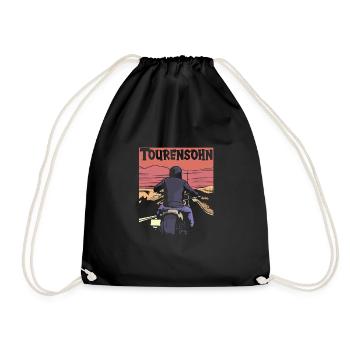 Motorrad - Turnbeutel - Schwarz - Vorne
