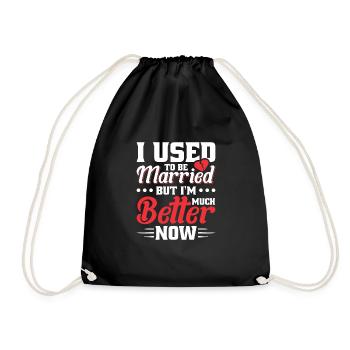 Wedding - Drawstring Bag - black - Front