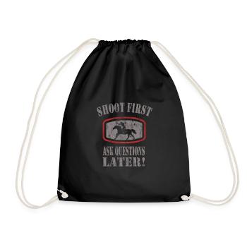 Horseback Archery - Turnbeutel - Schwarz - Vorne