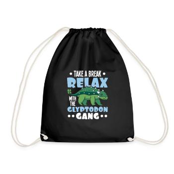 Dino - Drawstring Bag - black - Front