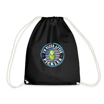 Cucumbers - Drawstring Bag - black - Front
