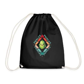 Cucumbers - Drawstring Bag - black - Front