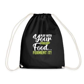 Cucumbers - Drawstring Bag - black - Front