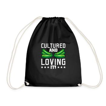 Cucumbers - Drawstring Bag - black - Front