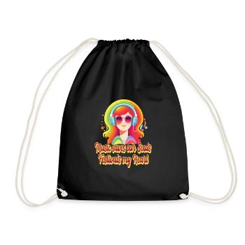 Festival - Drawstring Bag - black - Front