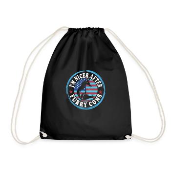 Furry Fandom - Drawstring Bag - black - Front