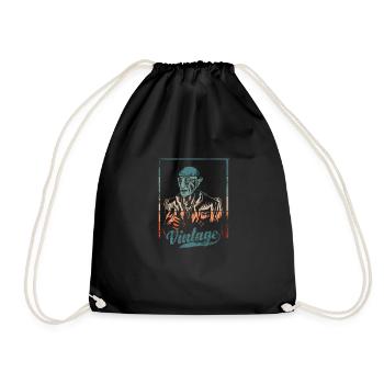 Old Movies - Drawstring Bag - black - Front