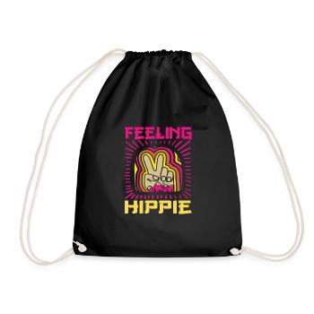 Hippy - Drawstring Bag - black - Front