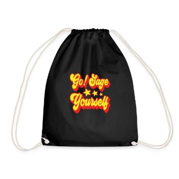 Hippy - Drawstring Bag - black - Front