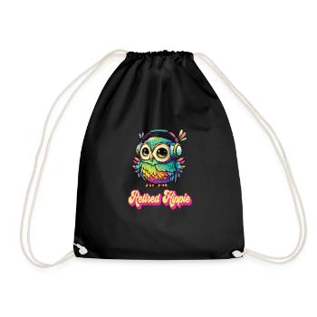 Hippy - Drawstring Bag - black - Front
