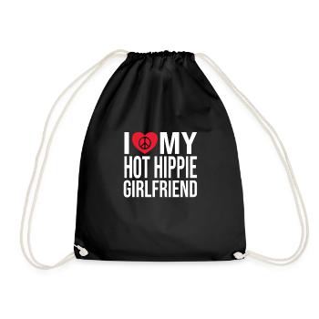 Hippy - Drawstring Bag - black - Front