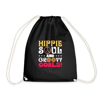 Hippy - Drawstring Bag - black - Front