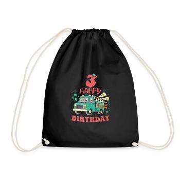 3rd Birthday Guys - Drawstring Bag - black - Front