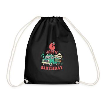 6e anniversaire les gars - Sac de sport léger - noir - Devant