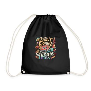 Hippy - Drawstring Bag - black - Front