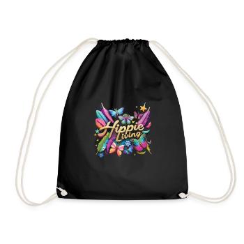 Hippy - Drawstring Bag - black - Front