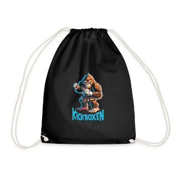 Kickboxen - Turnbeutel - Schwarz - Vorne