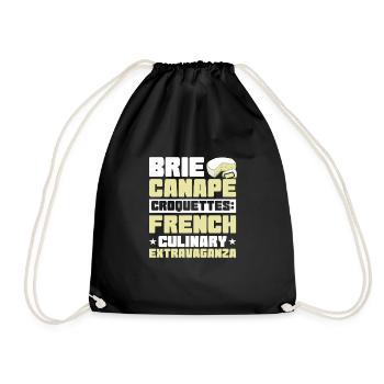 Cuisine française - Sac de sport léger - noir - Devant