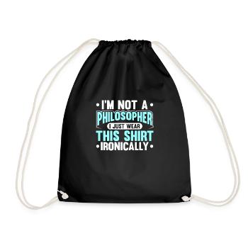 Philosophy - Drawstring Bag - black - Front