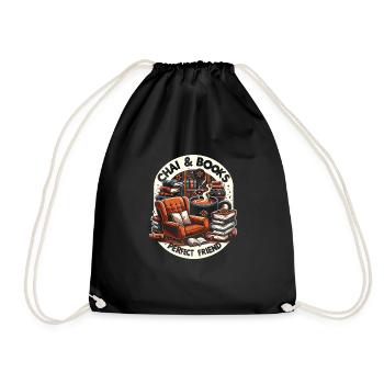 Chai - Drawstring Bag - black - Front