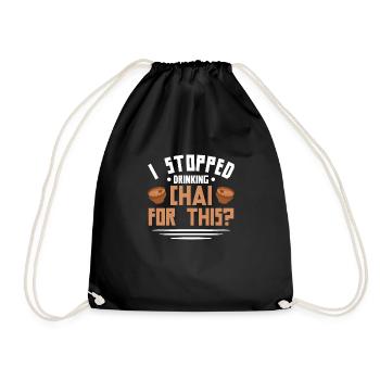Chai - Drawstring Bag - black - Front