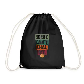 Chai - Drawstring Bag - black - Front