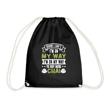 Chai - Drawstring Bag - black - Front