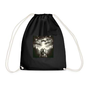 Golden Retriever - Drawstring Bag - black - Front