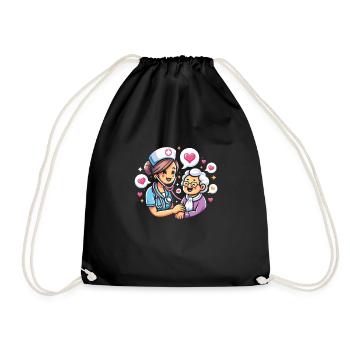 Geriatric nurse - Drawstring Bag - black - Front